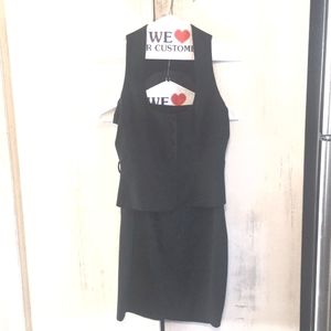 Sexy Vintage Bebe pencil shirt and top black Monroe style